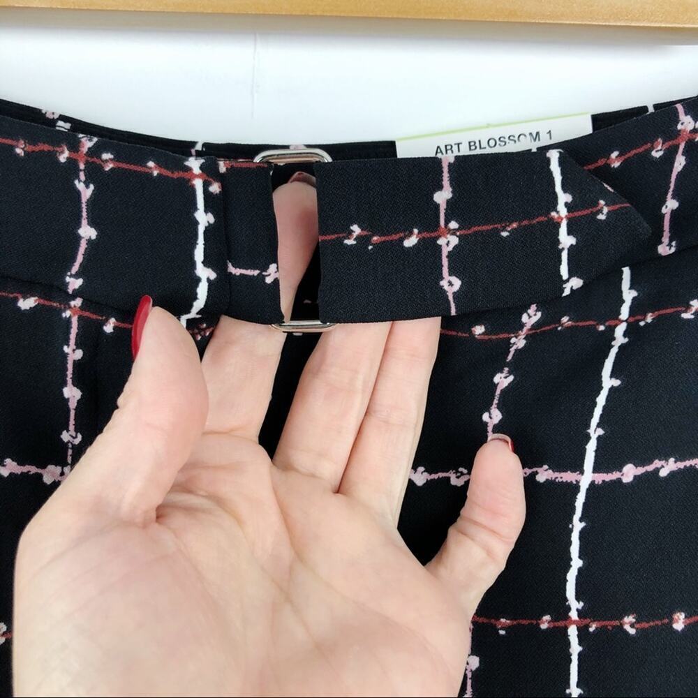 Alfani Art Blossom Checkered Culotte Pants Size 4P - Picture 4 of 15